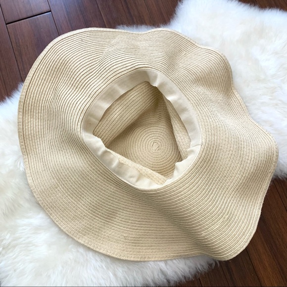 Retro PinUp Floppy Beach Hat, Blue Yellow Flowers - Picture 9 of 10